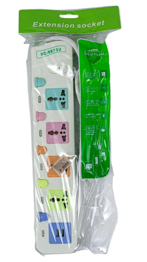 [20544] Alargue 4Tomas 2Usb 2Mt