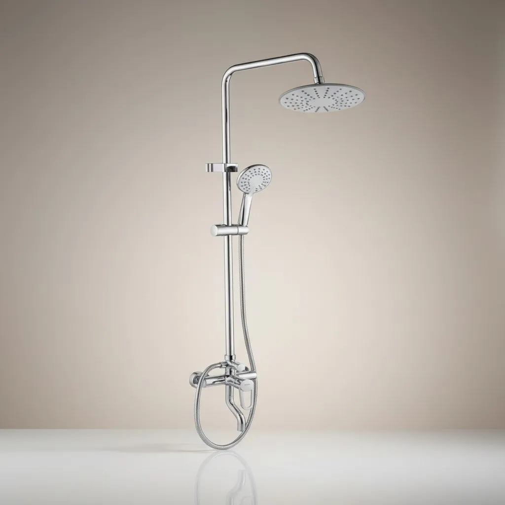 Set De Ducha Columna Cromado Monocomando