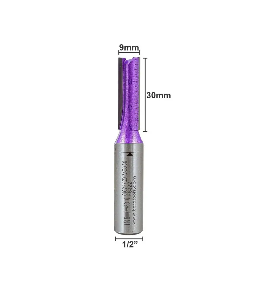 [H0102258] Fresa Hero Recto 1/2*3/8*30Mm