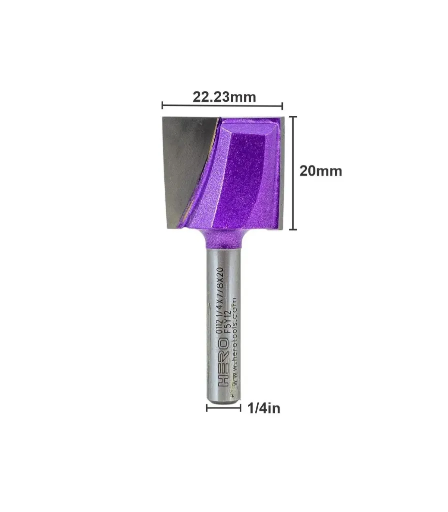 [H0112104] Fresa Hero Superficie 1/4*7/8*20Mm