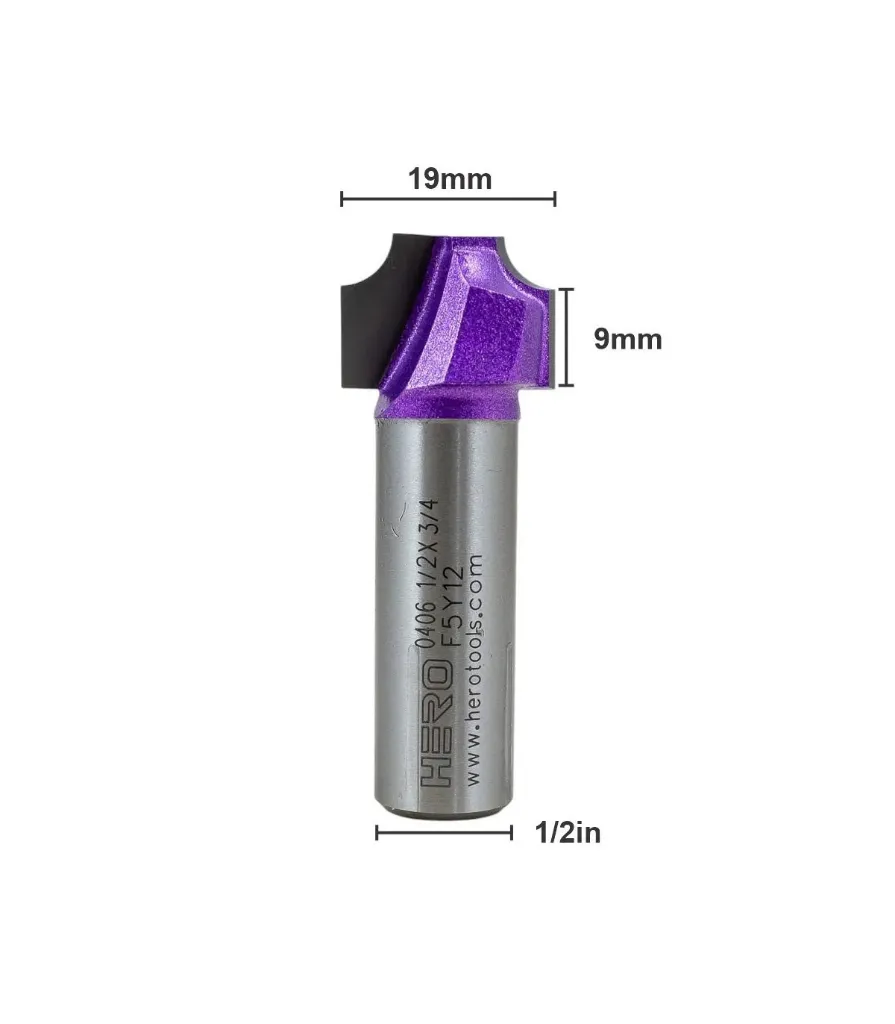 [H0406318] Fresa Hero Canal 1/2*3/4