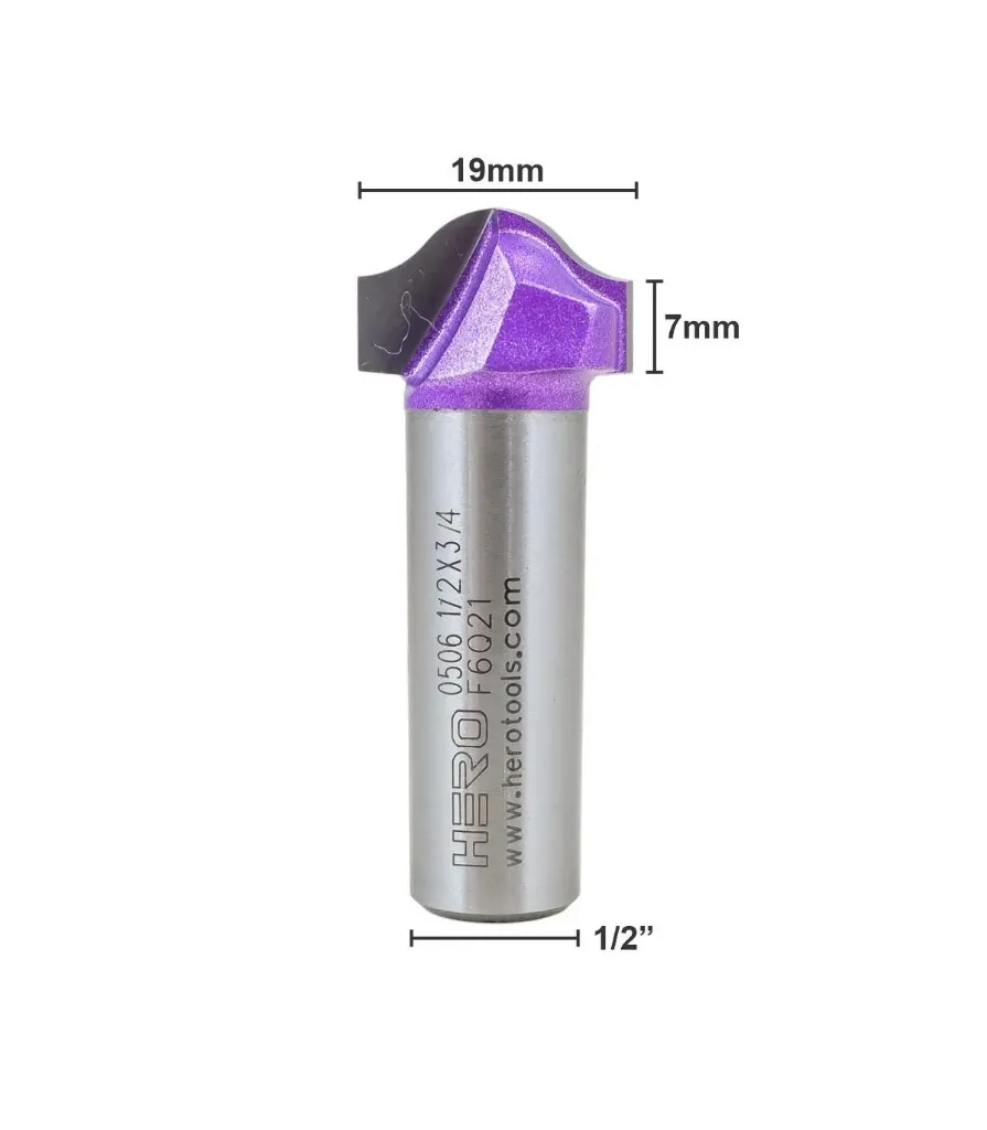 [H0506198] Fresa Hero Canal Curvo 1/2*3/4