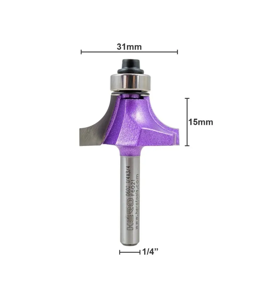 [H0602154] Fresa Hero Corte Redondo 1/4*3/4