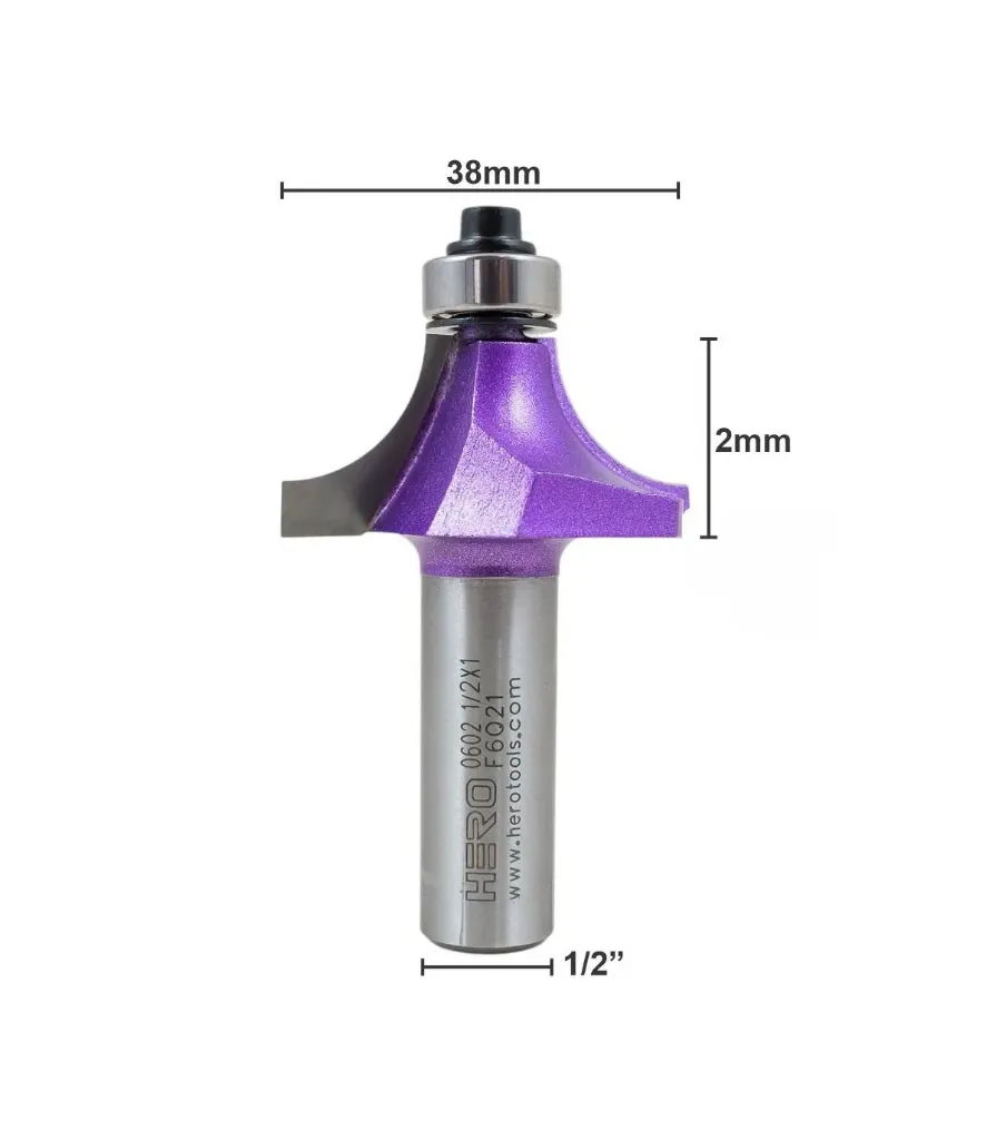 [H0602398] Fresa Hero Corte Redondo 1/2*1"