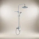 Set Ducha Columna Cromado Gancho Monocomando