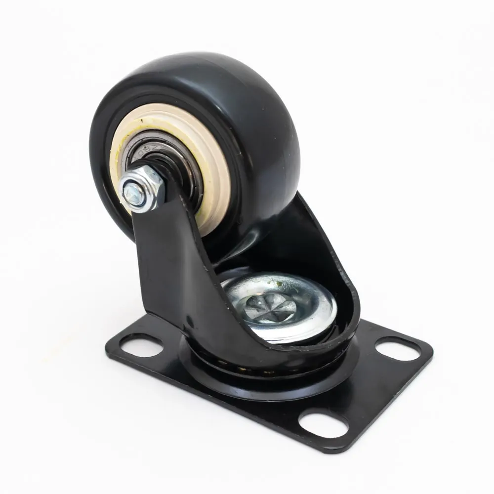 [31980] Rueda Mueble 71Mm 40Kg Giratoria Negro