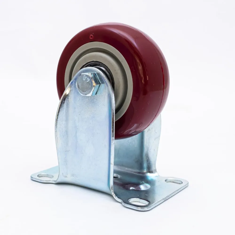 [31986] Rueda Mueble 105Mm 80Kg Fijo Rojo