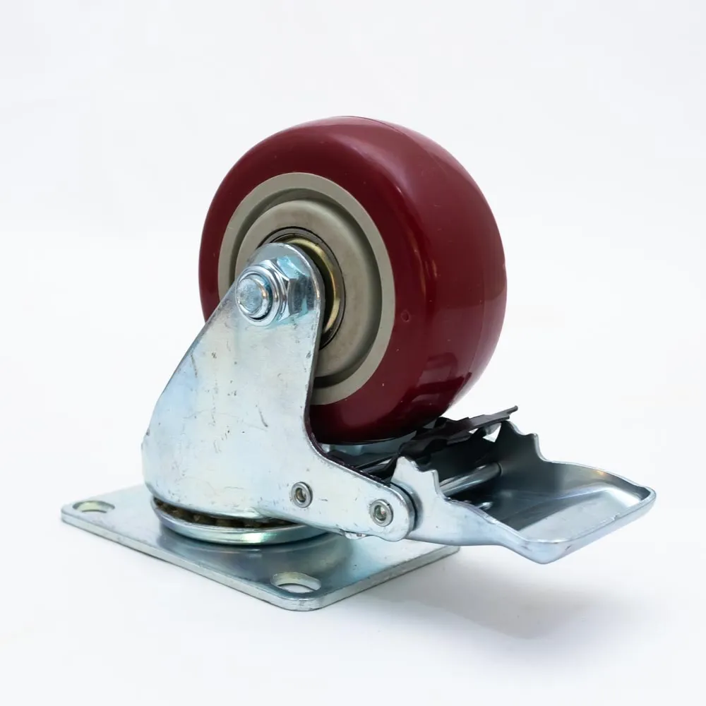 [31987] Rueda Mueble 105Mm 80Kg Freno Rojo