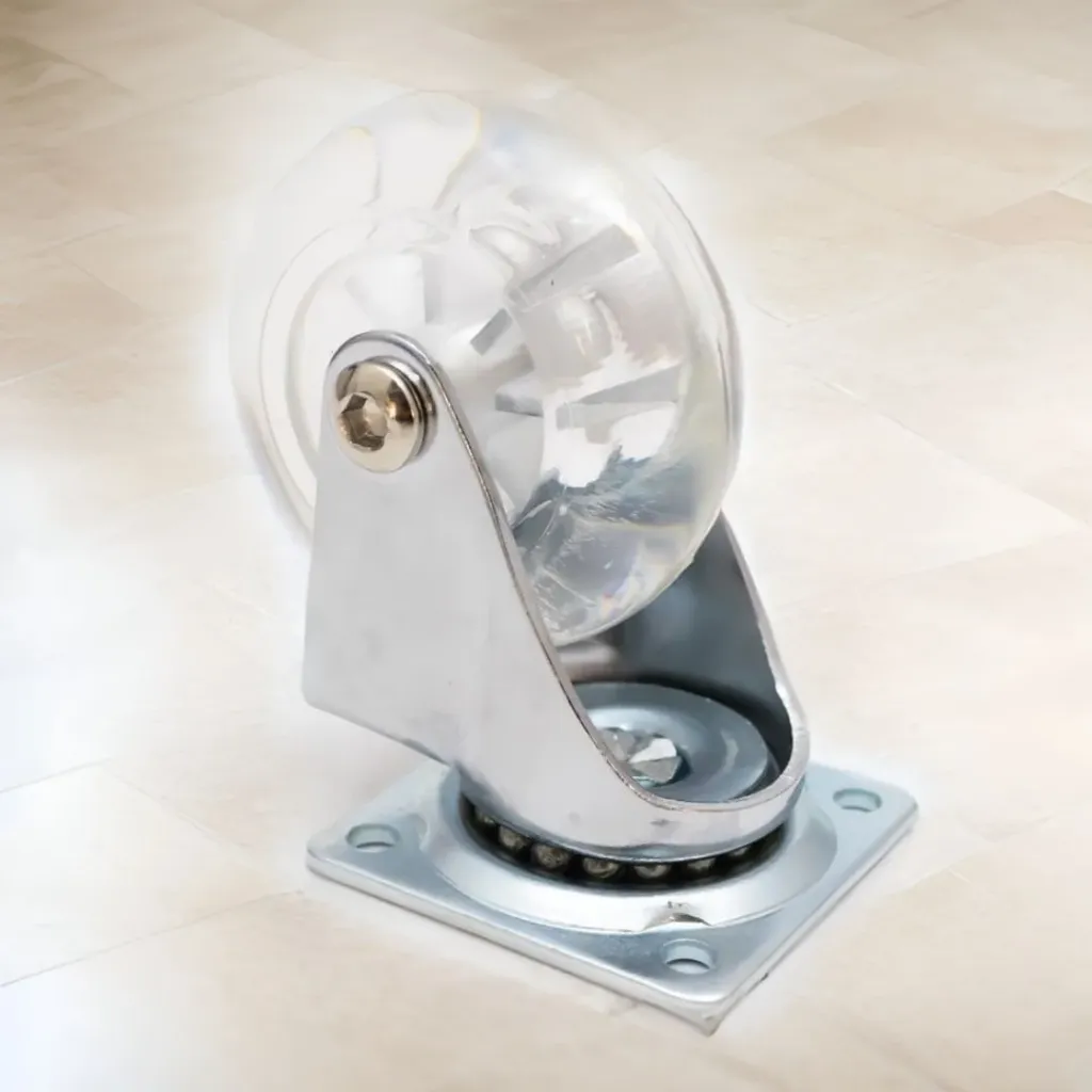 [31988] Rueda Mueble 62Mm 30Kg Giratoria Transparente