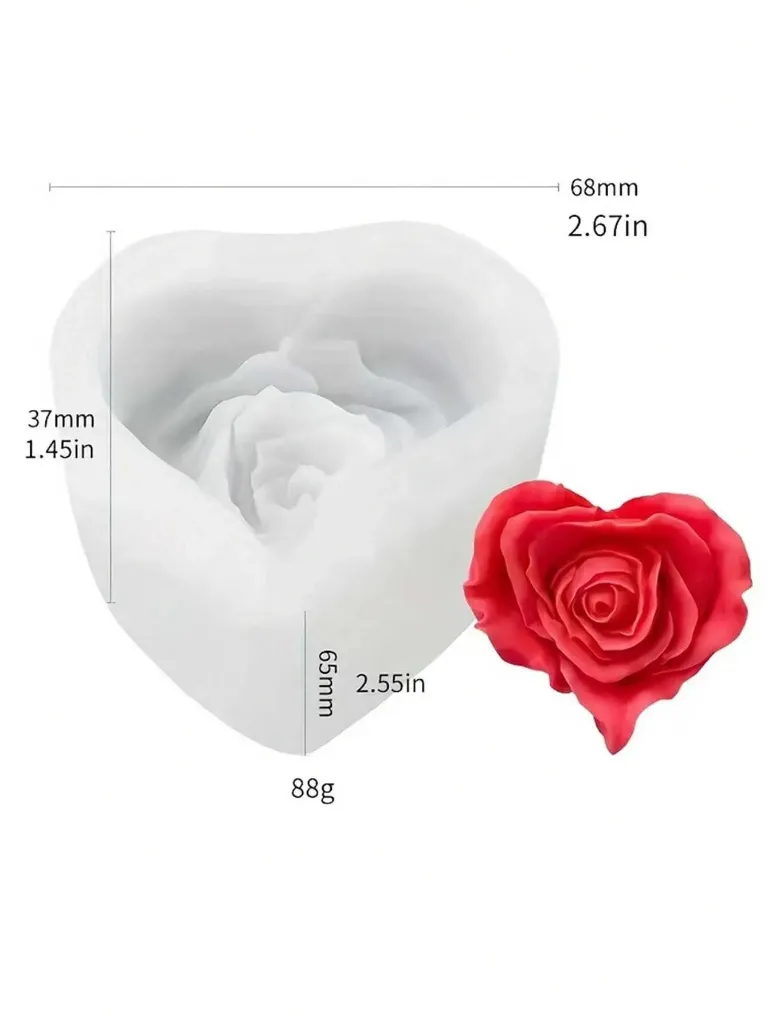 [32000] Molde S. Corazon Con Rosa 6.5*6.8Cm