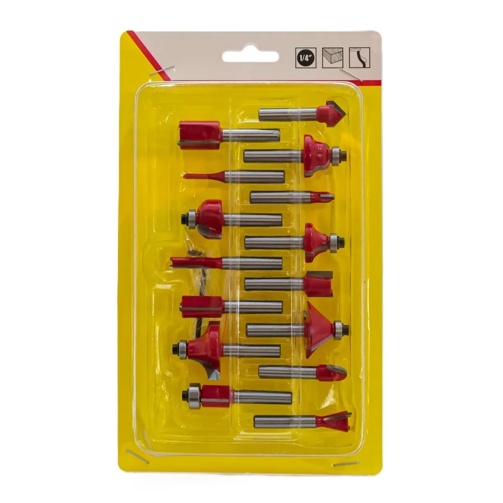 [32276] Juego De Fresa 15Pc V1/4 En Blister