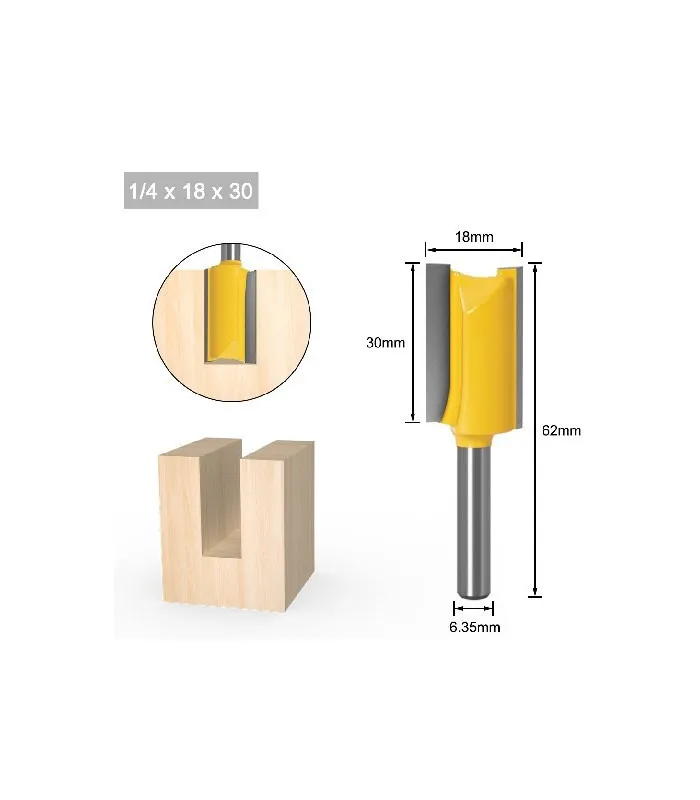 Fresa Recta V1/4 18*30Mm