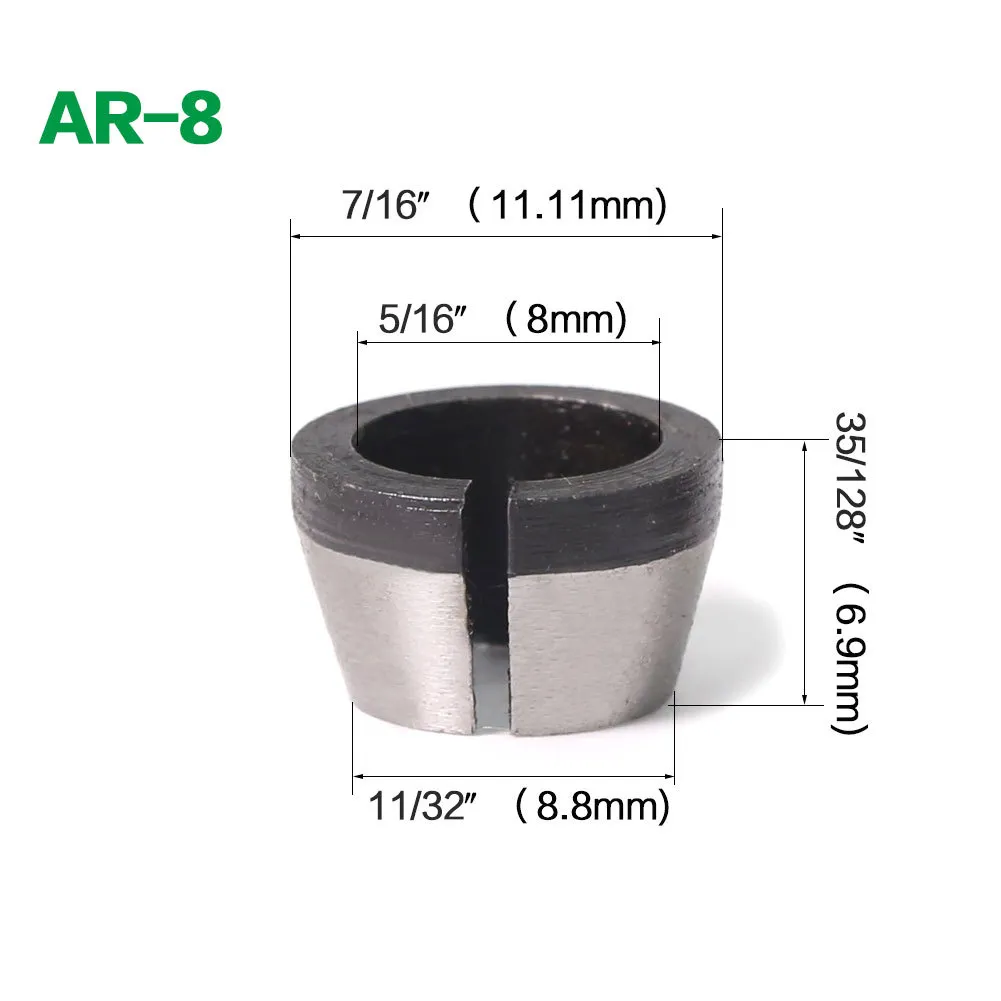 [32289] Adaptador Eje Para Fresadora AR-8 8mm