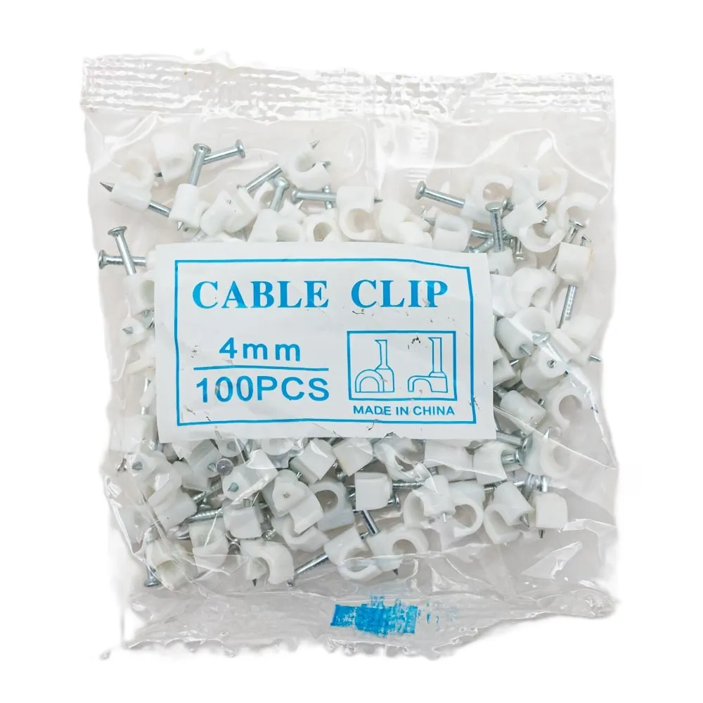 Grampa Para Cable Redondo 4Mm 100Pc
