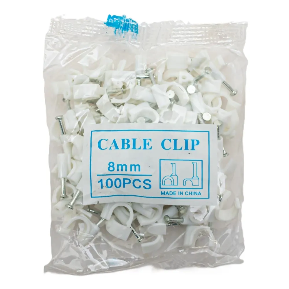 [32308] Grampa Para Cable Redondo 8Mm 100Pc