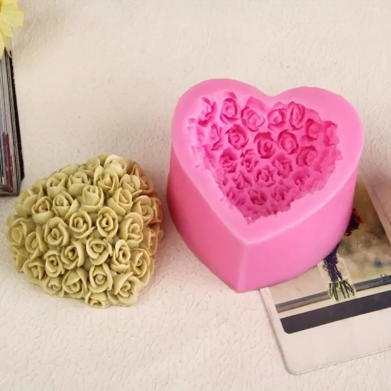 [32398] Molde S. Corazon 3D Borde Rosa 7*6Cm