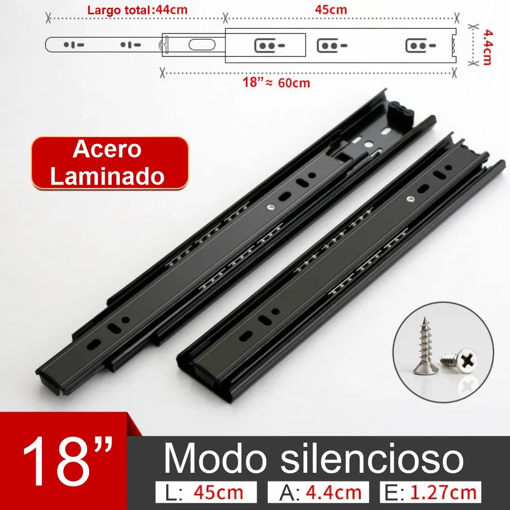 [32795] Guia Telescopica 18" / 45Cm Simple 45Mm