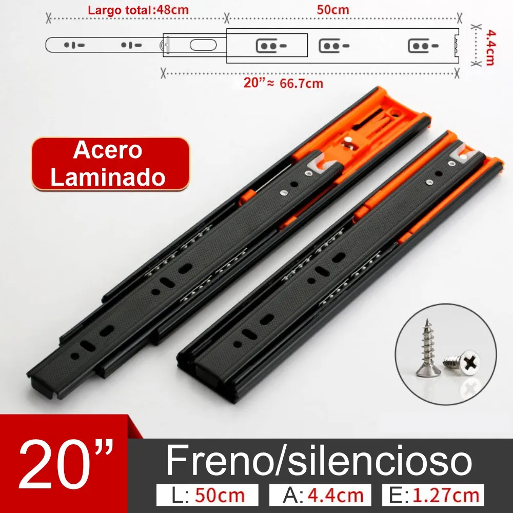 [32800] Guia Telescopica Suave 20" / 50Cm 45Mm