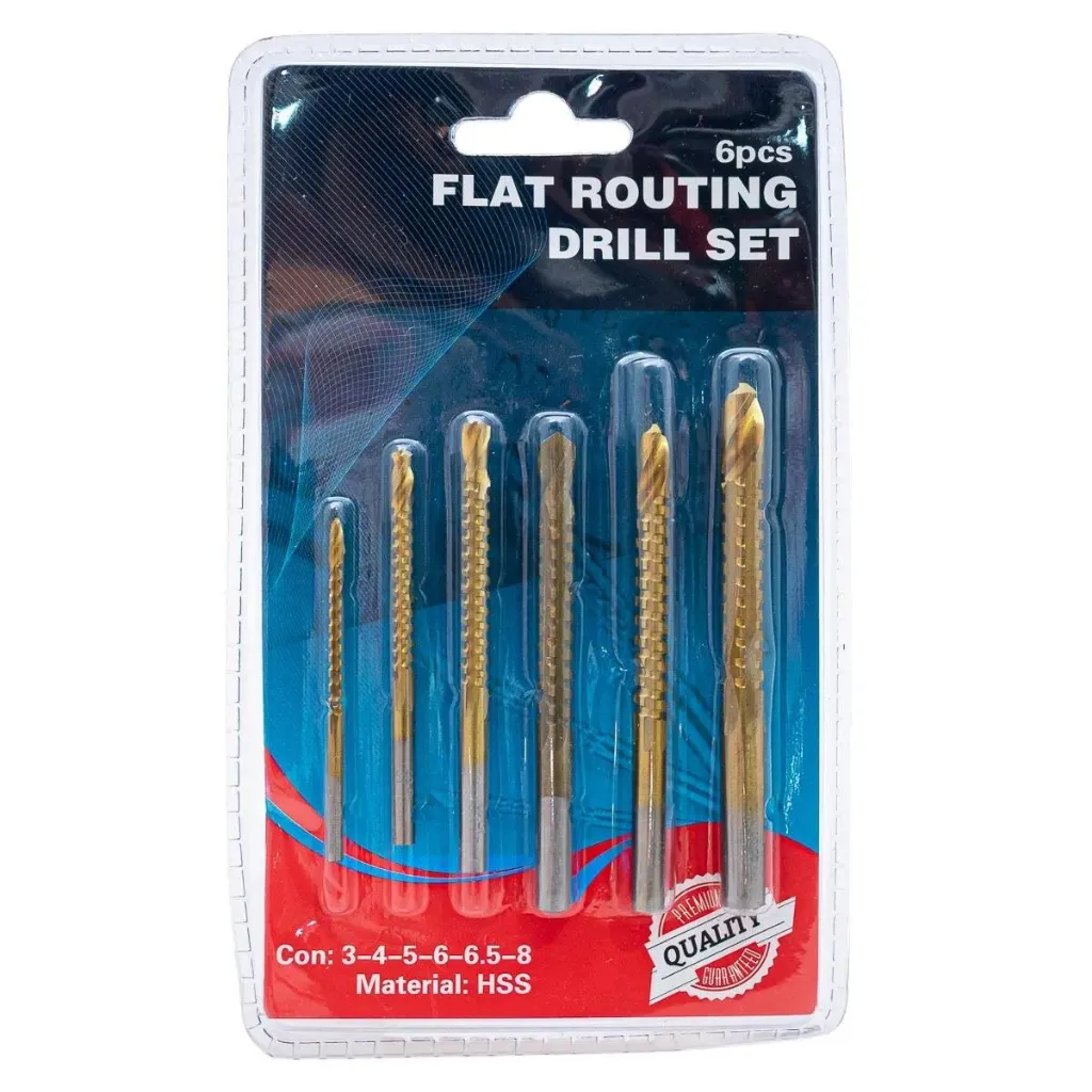 [32859] Set De Mecha Fresado Plano Hss 6Pc