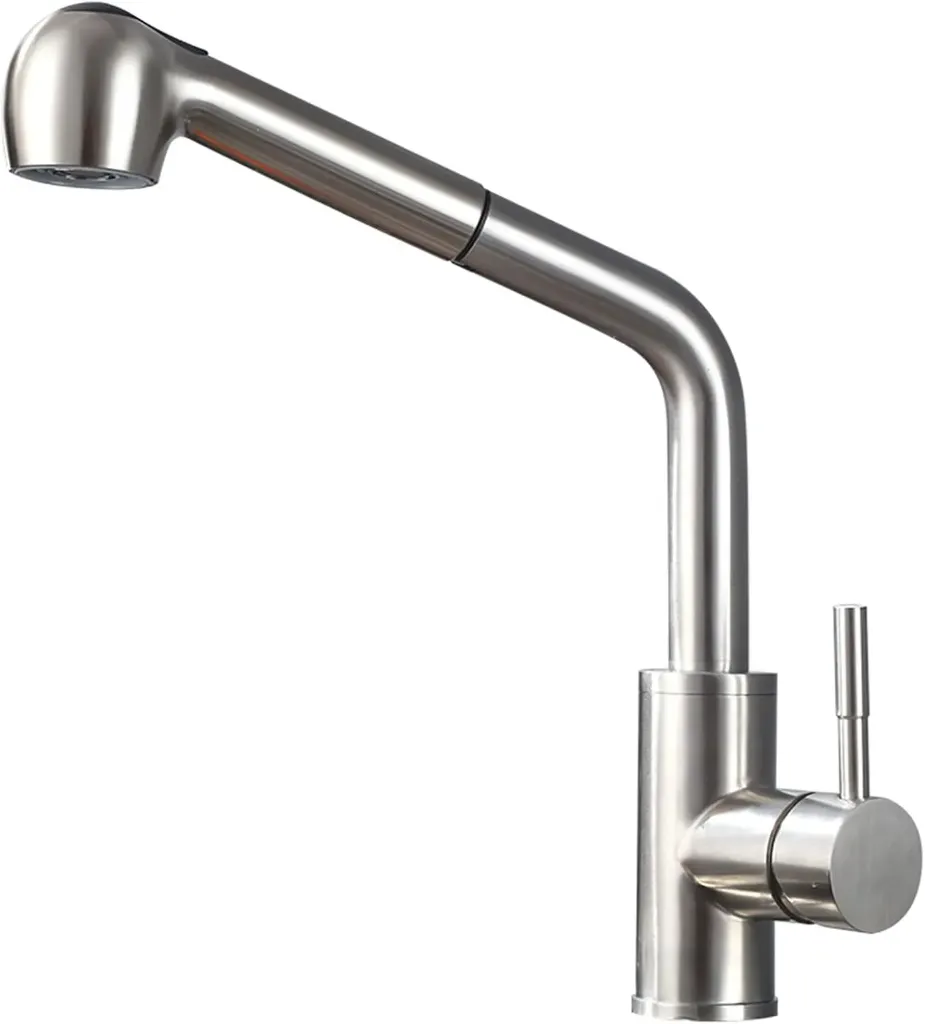 Grifo Cocina Alto C/Tiron Inox304