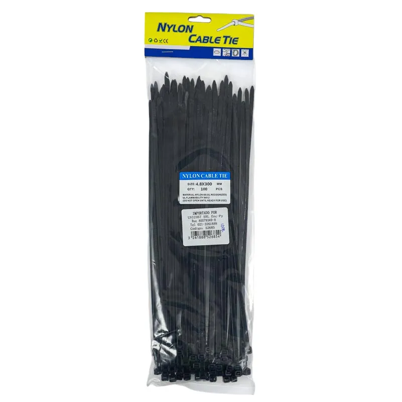 [52685] Precinto 4.8*300Mm 100Pc Negro