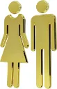 Adhesivo Identificatorio Para Sanitario Dorado