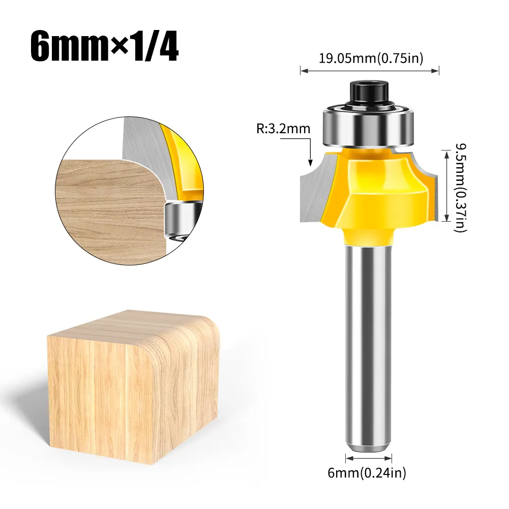 [53539] Fresa Borde Redondo V6Mm*1/4 R3.2Mm