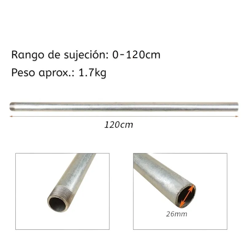 [53632] Tubo Galvanizado 3/4 1.2Mt Para Prensa