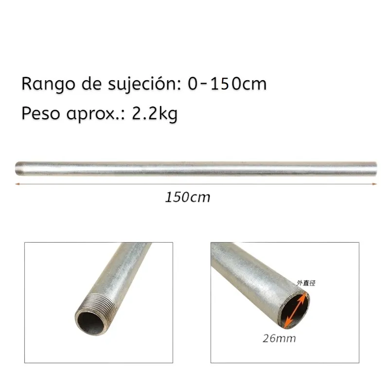 [53633] Tubo Galvanizado 3/4 1.5Mt Para Prensa