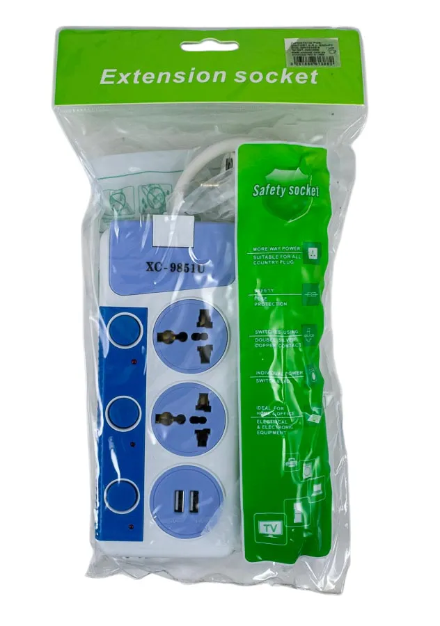 [61388] Alargue 2Tomas 2Usb 2Mt