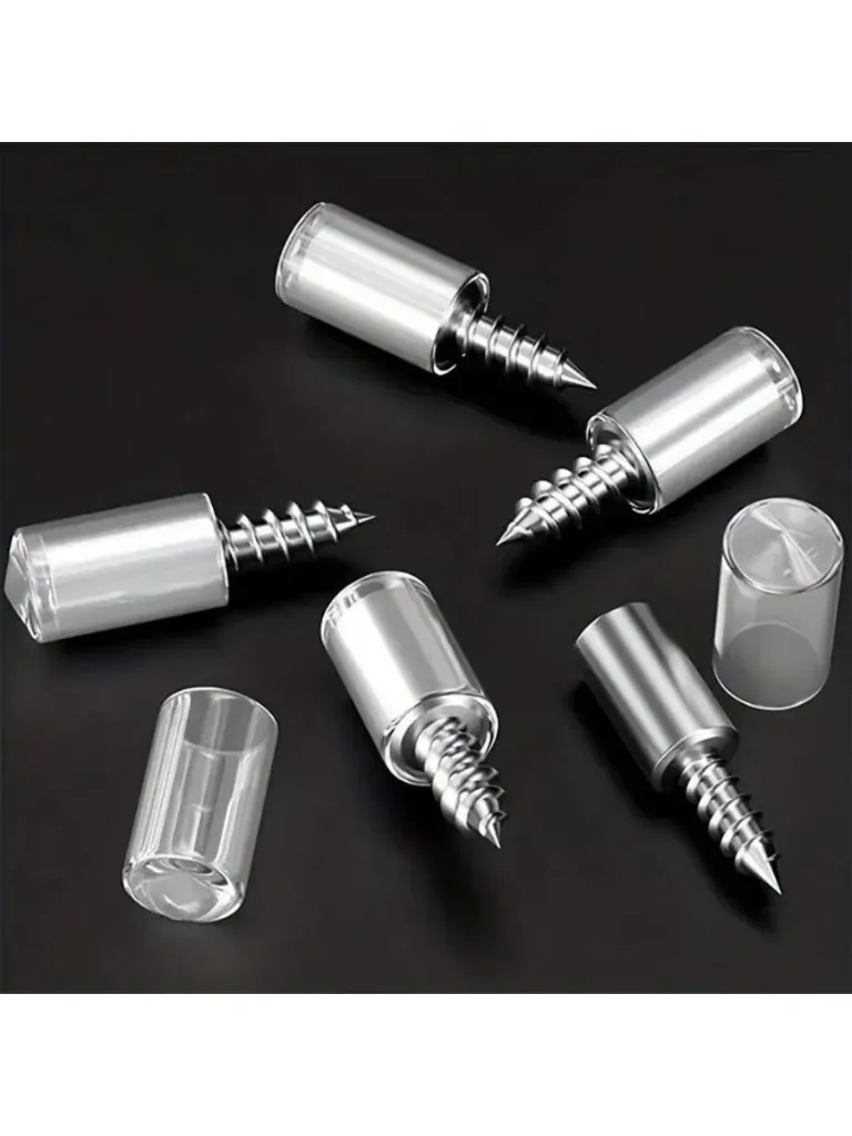 [65667-T] Tornillo Soporte P/ Repisa Siliconado Transparente