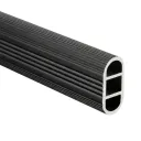 Tubo De Aluminio Ovalado 51-300Cm Negro