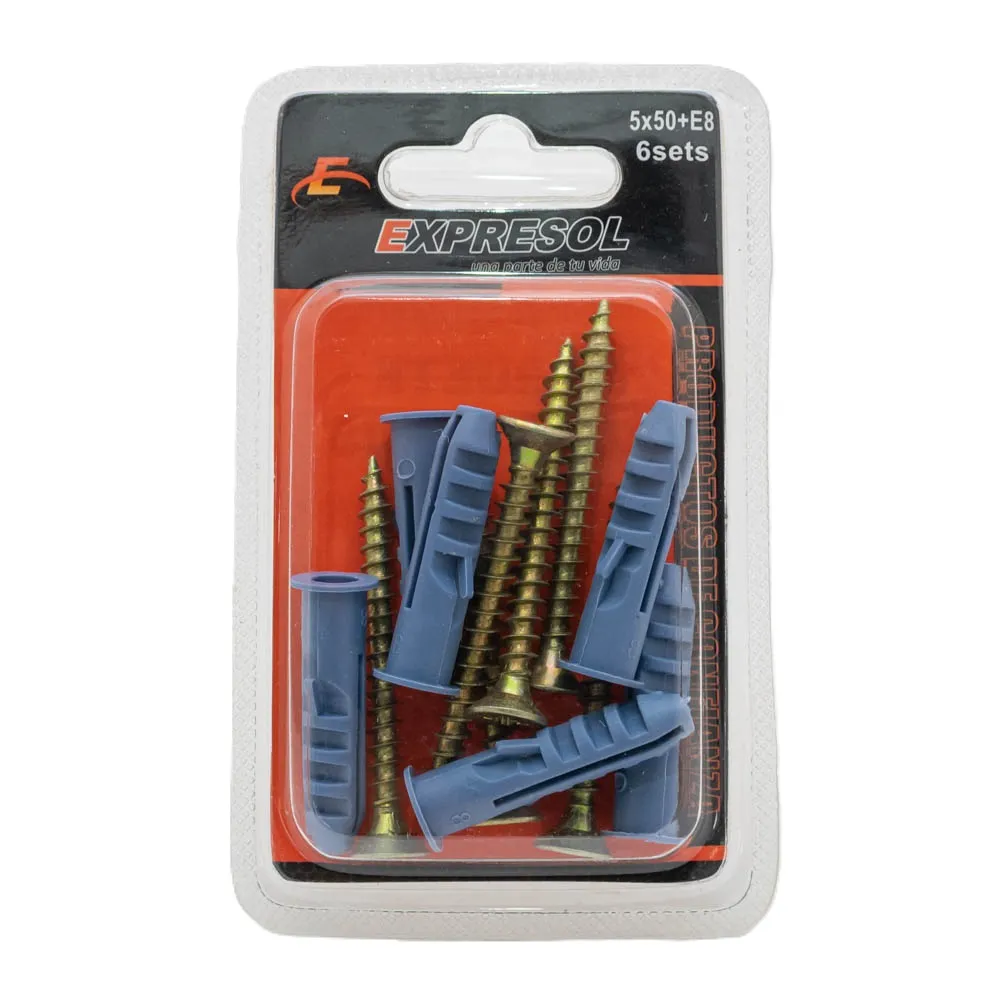 [88011] Paquete De Tarugo +Tornillo 5*50 Expresol