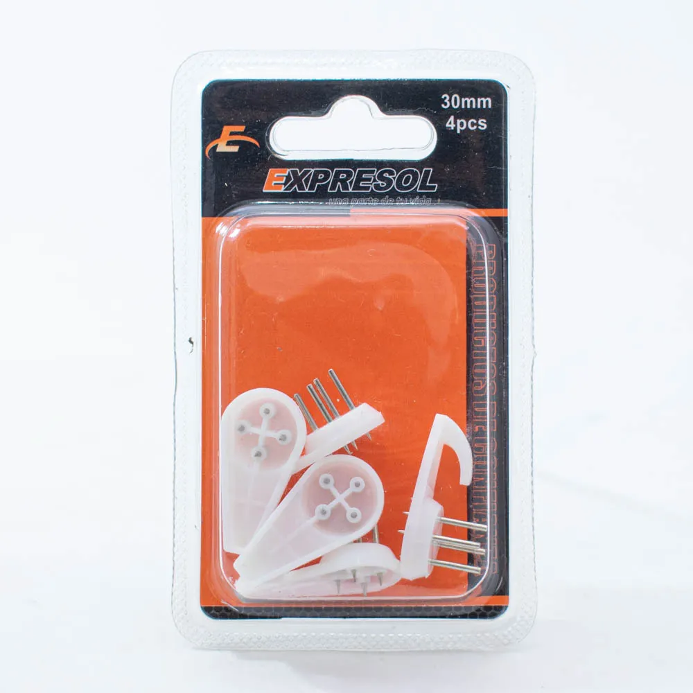 [88040] Paquete De Gancho Plastico 4Pc Expresol