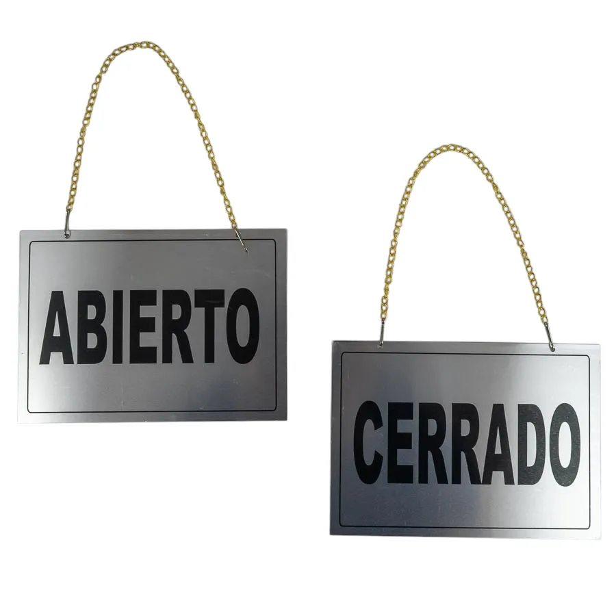 [91187] Cartel Abierto/Cerrado 21*15 Signs
