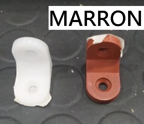 [92109] Angulo Plast Hp Marron 17*24Mm 2 Agujero