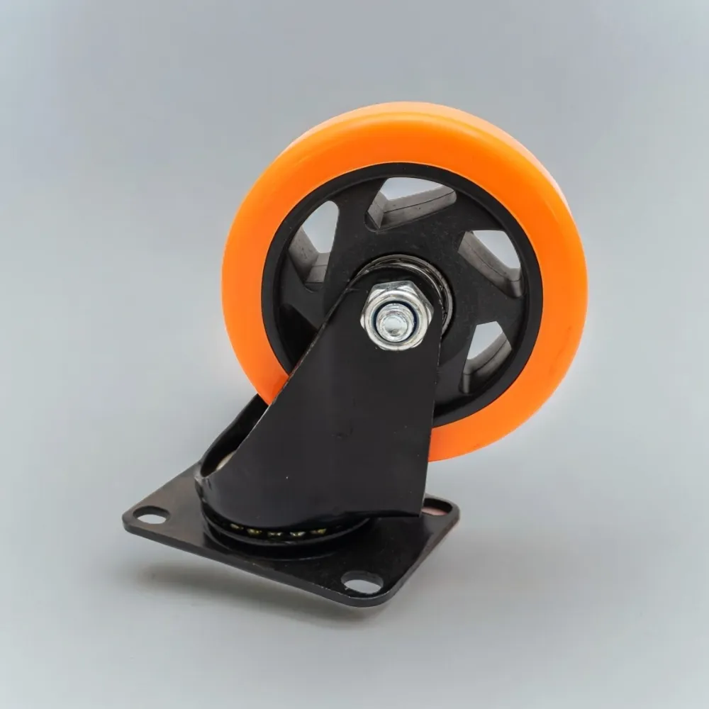 [92241] Rueda 13Cm Naranja Giratoria