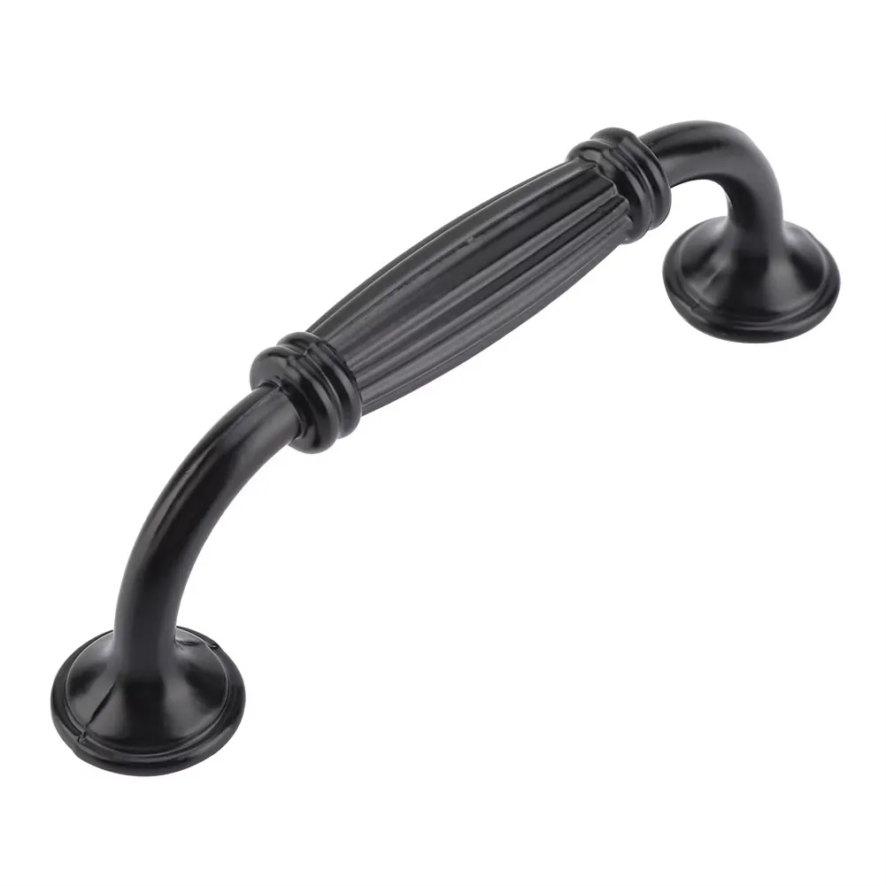 [99334] Manija P/Mueble C/Diseno Negro 11.5Cm 1Pc