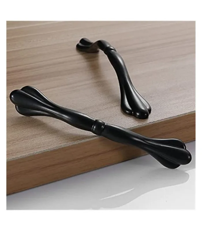 [99336] Manija P/Mueble C/Diseno Negro 16Cm 1Pc