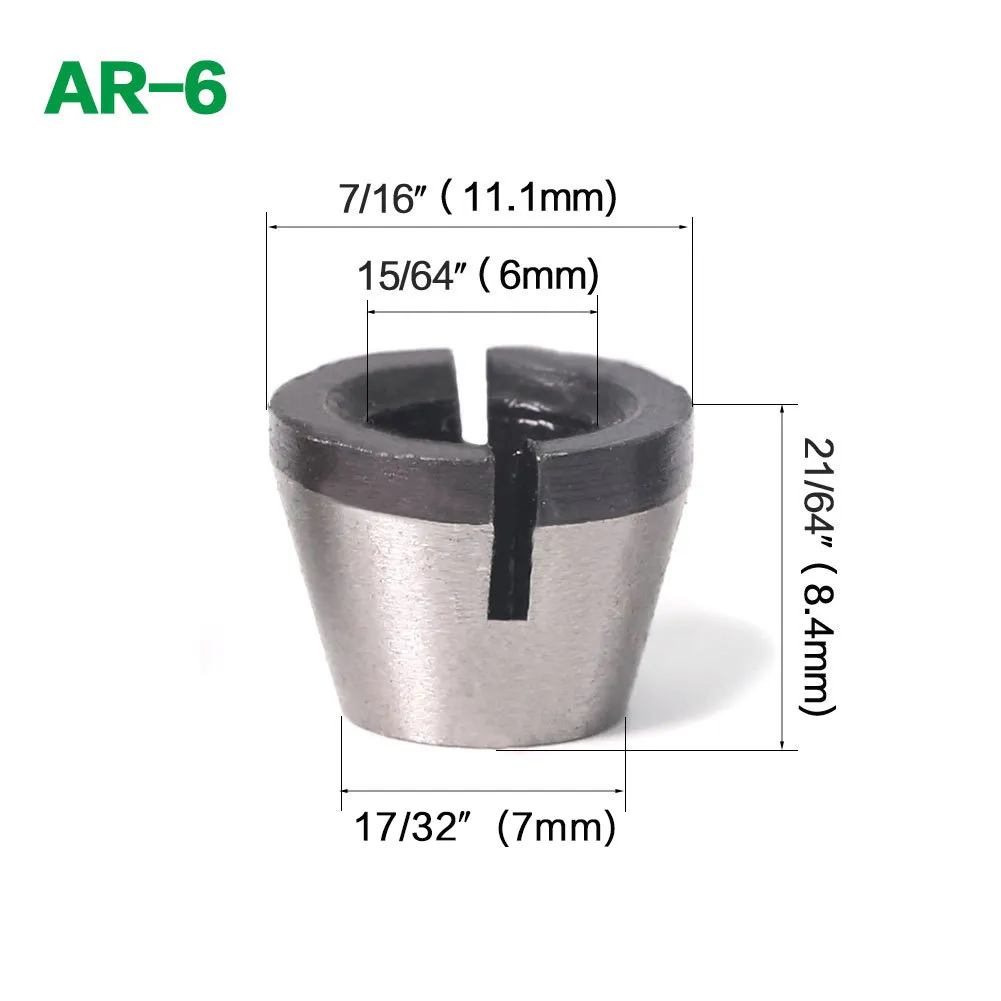 [A0009] Adaptador Eje Para Fresadora AR-6 6mm
