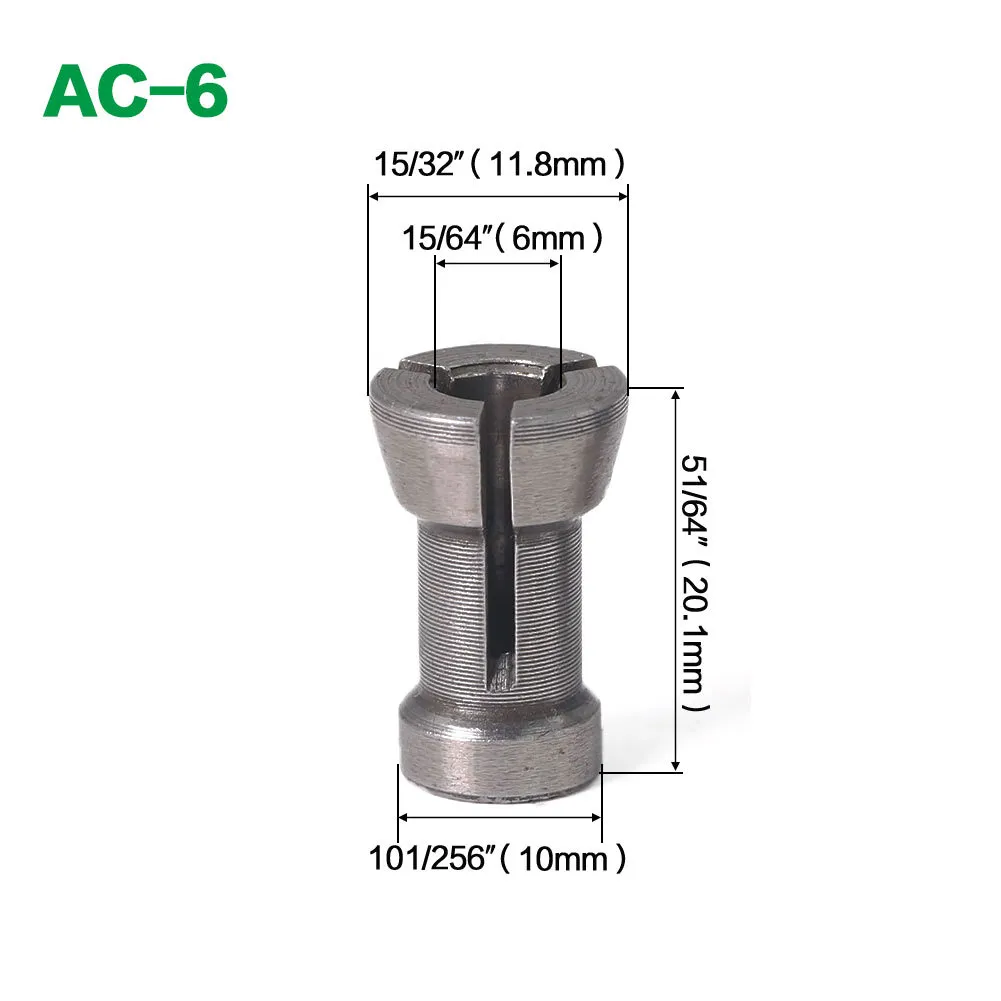 [A0010] Adaptador Eje Para Fresadora Ae-6 6Mm