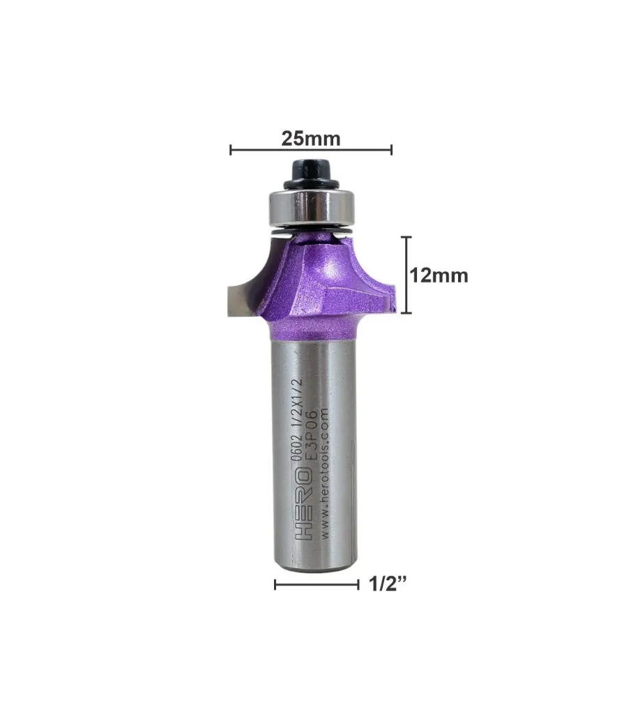 [H0602318] Fresa Hero Corte Redondo 1/2*1/2