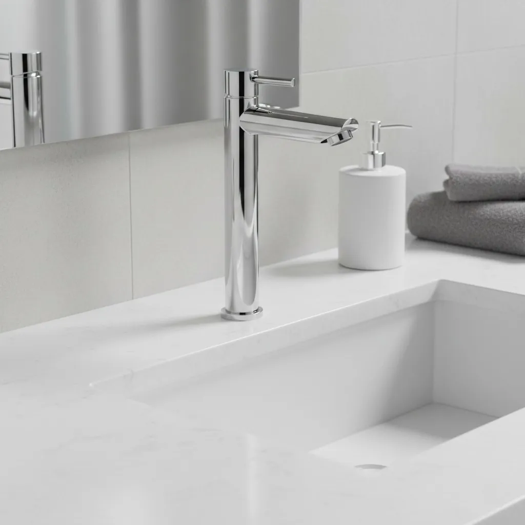 Grifo Lavatorio Alto Frio W-39 30Cm