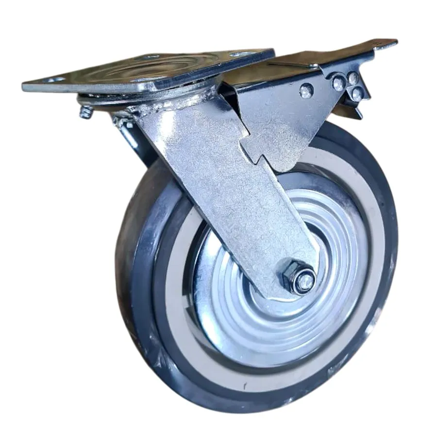 [W3258L] Rueda 8" Pesado C/Freno Wynns 220Kg