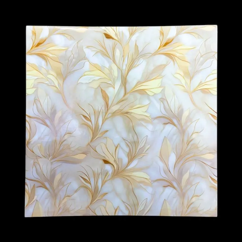 ADHESIVO P/ PARED HOJA DORADO 60*60CM