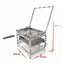 Parrilla Portatil Inox Giratorio 45.5*32Cm Blazefor