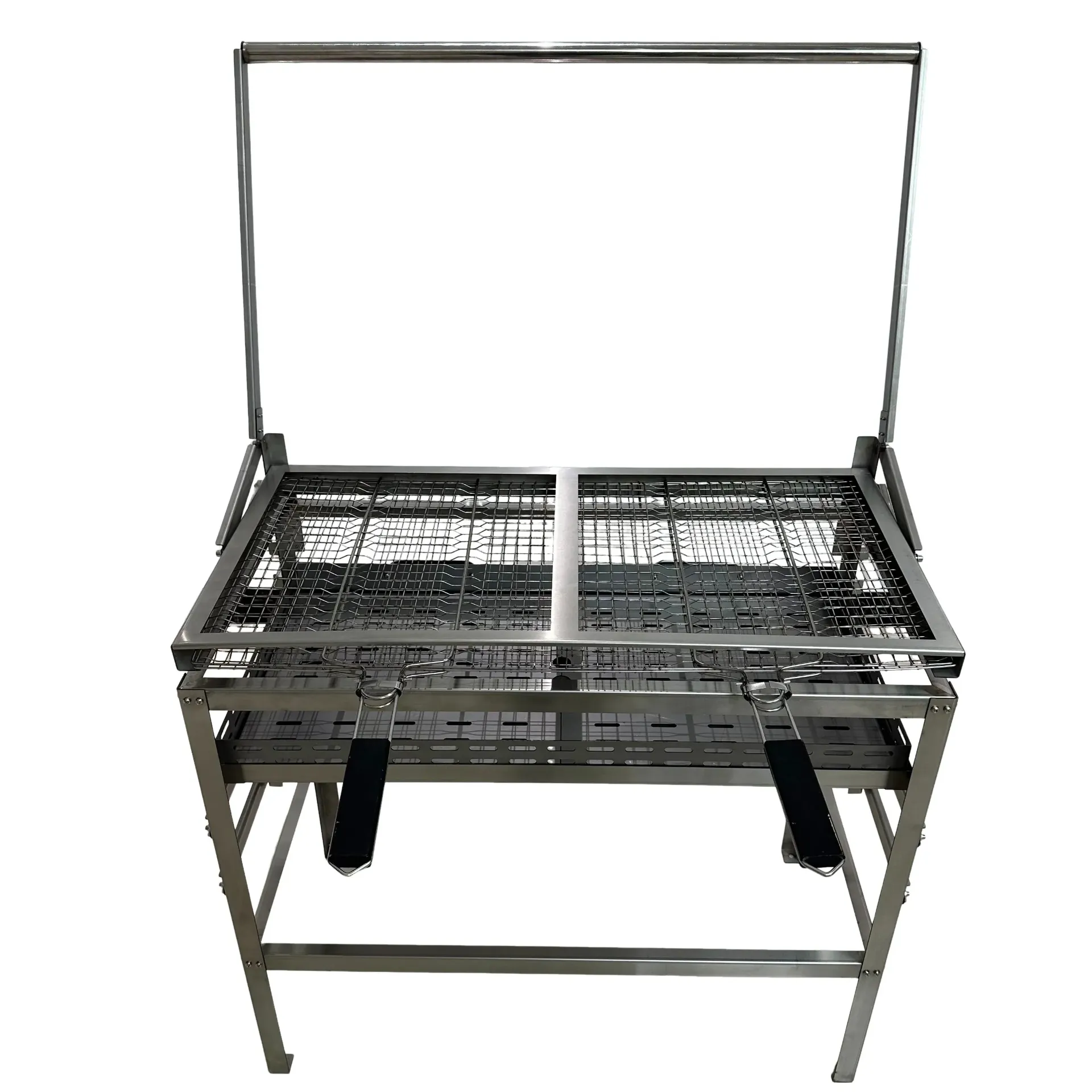 [65888] Parrilla Portatil Inox Giratoria 83*42Cm Blazefor