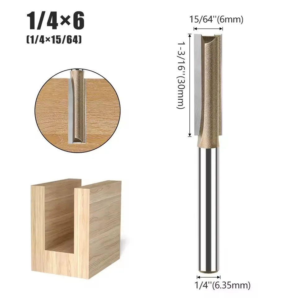 [65946] Fresa Recta 1/4*6*30Mm 2Filo