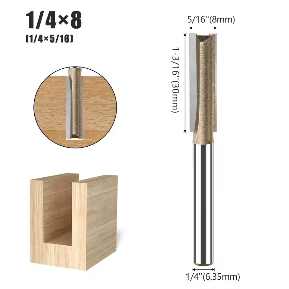 [65947] Fresa Recta 1/4*8*30Mm 2Filo