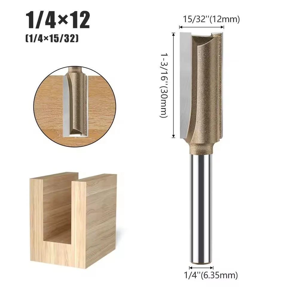 Fresa Recta 1/4*12*30Mm 2Filo